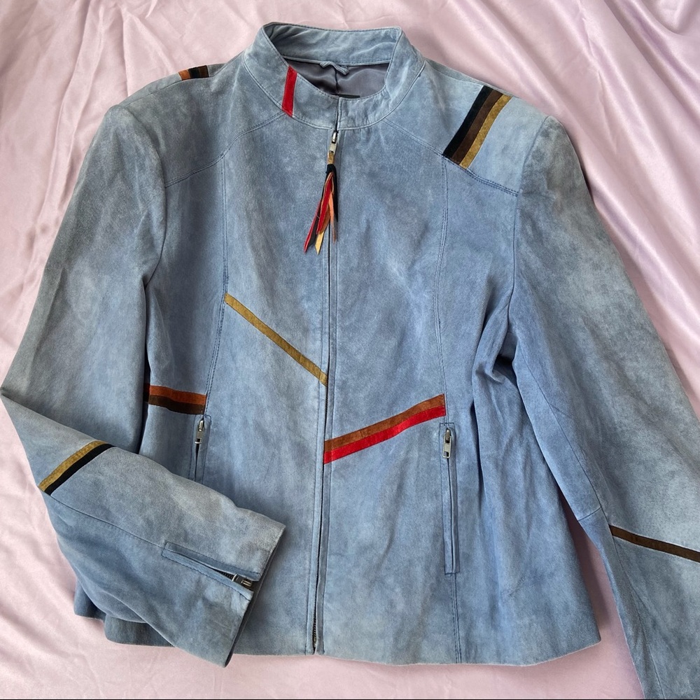 Vintage leather jacket sz Large - Picture 2 of 12